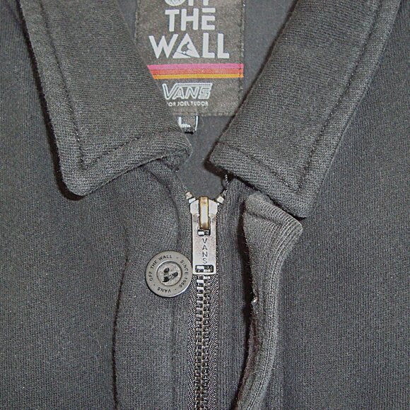 Vans X Joel Tudor Men's Zip Button Military Jacket Black 4-Pocket - Picture 5 of 10